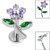 Titanium Internally Threaded Labrets 1.2mm - Titanium Claw Set Jewelled Blossom Flower - SKU 67325