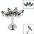 Titanium Internally Threaded Labrets 1.2mm - Titanium Claw Set 4 CZ Jewel Marquise Fan - SKU 67396