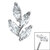 Titanium Claw Set Marquise Jewelled Leaf for Internal Thread Shafts in 1.2mm 1.2mm / Titanium / Crystal Clear - alternative image