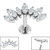 Titanium Internally Threaded Labrets 1.2mm - Titanium Claw Set 7 CZ Jewelled Marquise Crown - SKU 67482