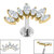 Titanium Internally Threaded Labrets 1.2mm - Titanium Claw Set 7 CZ Jewelled Marquise Crown - SKU 67483