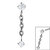 Titanium Claw Set Double Jewelled Drop Chain for Internal Thread shafts in 1.2mm - SKU 67494