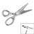 Titanium Bezel Set Jewelled Scissors Top for Internal Thread shafts in 1.2mm - SKU 67637