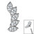 Titanium Claw Set 5 Jewel Climbing Marquise Fan Top for Internal Thread shafts in 1.2mm - SKU 67653