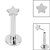 Titanium Threadless Labrets - Titanium (Bend-fit) Star - SKU 67723