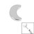 Titanium Threadless (Bend fit) Titanium Crescent Moon - SKU 67769