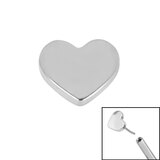 Titanium Threadless (Bend fit) Titanium Heart - SKU 67793