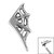 Titanium Spider Web Top for Internal Thread shafts in 1.2mm - SKU 67831