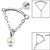 Titanium Internally Threaded Labrets 1.2mm - Steel Concealed Dangle Chain and Pearl Ball - SKU 67920