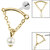 Titanium Internally Threaded Labrets 1.2mm - Steel Concealed Dangle Chain and Pearl Ball - SKU 67928