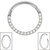 Titanium Hinged Pave Set Pearl Eternity Clicker Ring - SKU 67932