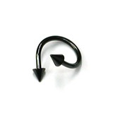 Black Titanium Coned Spirals 1.2mm, 8mm, 3mm base and 3mm height