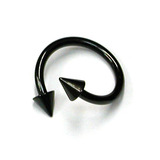 Black Titanium Coned Spirals 1.6mm, 12mm, 4mm base and 4mm height