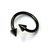 Black Titanium Coned Spirals 1.6mm, 12mm, 4mm base and 4mm height - alternative image