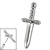 Titanium Threadless (Bend fit) Titanium Mini Dagger - SKU 69501