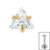 Titanium Claw Set Jewelled Triangle for Internal Thread shafts in 1.2mm - SKU 69759