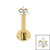 Titanium Internally Threaded Labrets 1.2mm - Titanium Claw Set Jewelled Triangle - SKU 69773