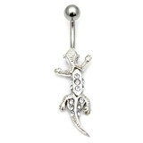 Belly Bar - Gecko (PT219) clear / 10mm (Standard)