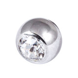 Titanium Threaded Jewelled Balls 1.2x3mm - SKU 7022