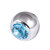 Titanium Threaded Jewelled Balls 1.2x3mm - SKU 7028