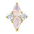 Titanium Claw Set Jewelled Vega Star Top for Internal Thread shafts in 1.2mm - SKU 70283