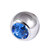Titanium Threaded Jewelled Balls 1.2x3mm - SKU 7034