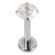 Titanium Internally Threaded Labrets 1.2mm - Titanium Claw Set Jewelled Round Natural Gemstone Tops - SKU 70735