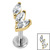 Titanium Internally Threaded Labrets 1.2mm - Titanium Claw Set 3 Jewel Climbing Marquise Fan - SKU 70874