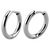 Titanium Huggie Ear Clicker Rings - Round (pairs) 1.0mm / 12mm / Titanium - alternative image