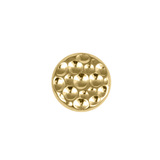 Titanium Internal Hammered Disk 1.2mm / Gold Titanium / 3mm