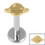 Titanium Internally Threaded Labrets 1.2mm - Titanium Rings of Saturn - SKU 71961
