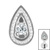 Titanium Internal Jewelled Persian Teardrop Top - SKU 72044