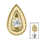 Titanium Internal Jewelled Persian Teardrop Top - SKU 72045