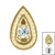 Titanium Internal Jewelled Persian Teardrop Top - SKU 72045