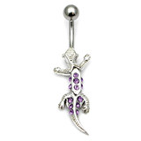 Belly Bar - Gecko (PT219) purple / 10mm (Standard)