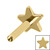 Titanium Internal Thread Labret Post with Star Base 1.2mm - SKU 72114