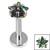 Titanium Internally Threaded Labrets 1.2mm - Titanium 4mm Claw Set CZ Jewelled Star - SKU 72267