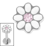 Titanium Internal Jewelled Hazy Daisy Top - SKU 72389