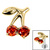 Titanium Internal Jewelled Cherries Top - SKU 72403