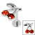 Titanium Internally Threaded Labrets 1.2mm - Titanium Jewelled Cherries - SKU 72406