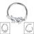 Titanium Marquise Jewelled Leaf Vine Hinged Ring - SKU 72423