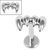Titanium Internally Threaded Labrets 1.2mm - Titanium Emrys Vampire Fangs - SKU 72452