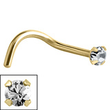 Steel Claw Set Jewelled Nose Studs - SKU 72475