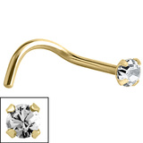 Steel Claw Set Jewelled Nose Studs - SKU 72476