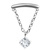 Titanium Internal Concealed Jewelled Chain Top - SKU 72497