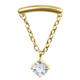 Titanium Internal Concealed Jewelled Chain Top - SKU 72498