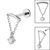 Titanium Internally Threaded Labrets 1.2mm - Titanium Concealed Jewel Chain Top - SKU 72499
