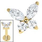 Titanium Internal Jewelled Queen Butterfly Top - SKU 72518