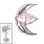 Titanium Internal Jewelled Trekking Crescent Moon Top - SKU 72541