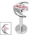 Titanium Internally Threaded Labrets 1.2mm - Titanium Jewelled Trekking Crescent Moon - SKU 72572